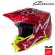 Casque S-M5 ACTION Bright Red White Fluo by ALPINESTARS